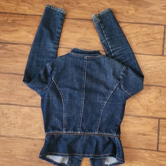 Nicki Minaj blue denim women's medium zippered jacket - Picture 5 of 5